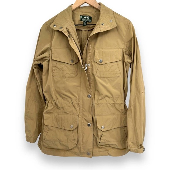 Lauren Ralph Lauren Khaki Active Cargo Utility Gorpcore Casual Jacket Medium - Picture 1 of 14